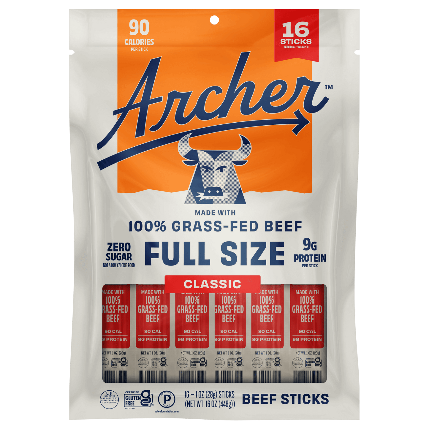 Archer Classic Beef Stick front of package