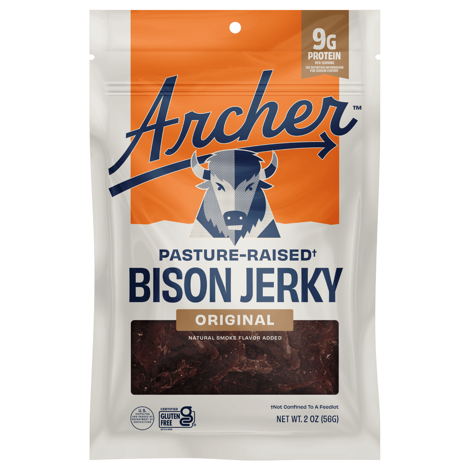 Archer 2 ounce Original Bison Jerky front of package