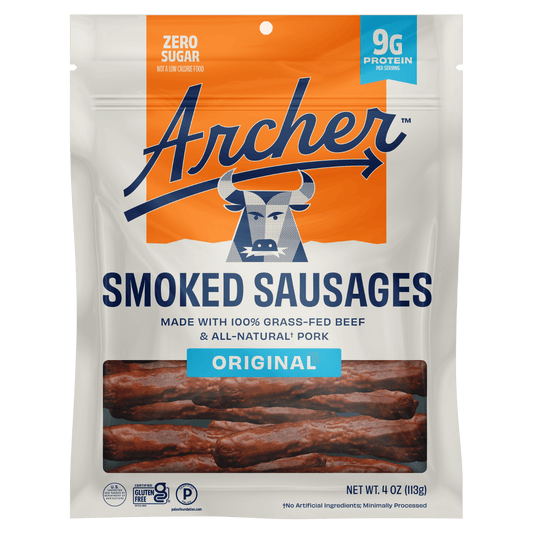 Archer 4oz Original Smoked Sausages front of pack