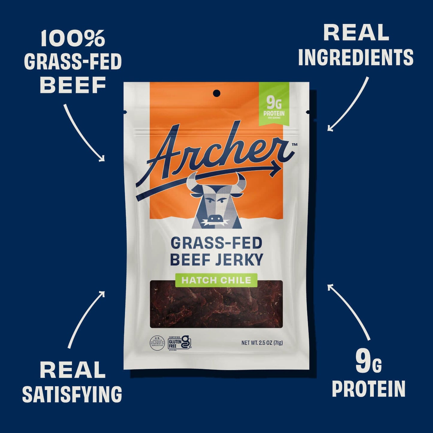 Archer Hatch Chile Beef Jerky features