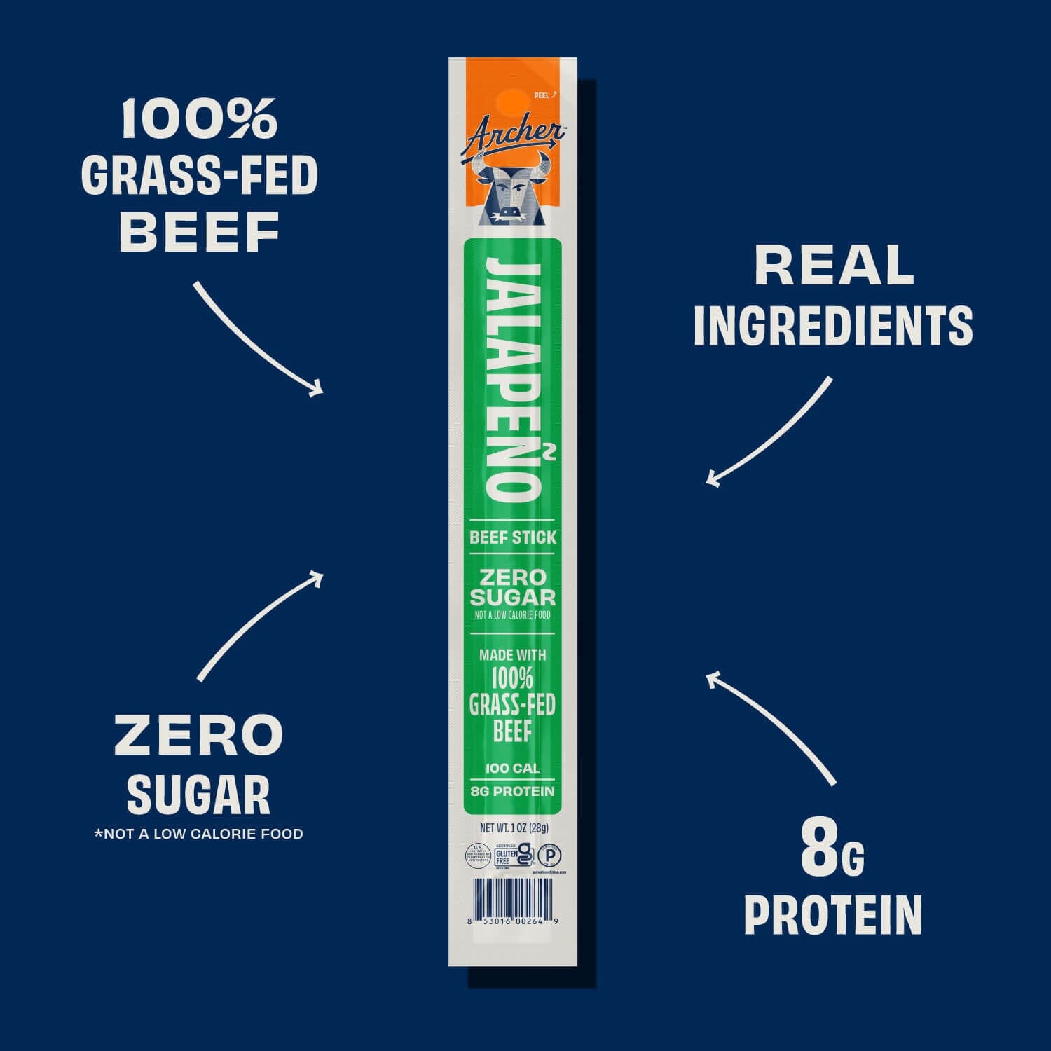 Archer Jalapeno Beef Stick features